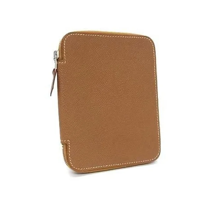 Hermès Agenda Zip Notebook Cover, Gold, Veau Epsom Leather in Gold Epsom leather from Elady