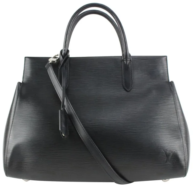 Louis Vuitton Black Epi Leather Noir Marly MM 2way Tote Bag in Black Leather from Bagriculture
