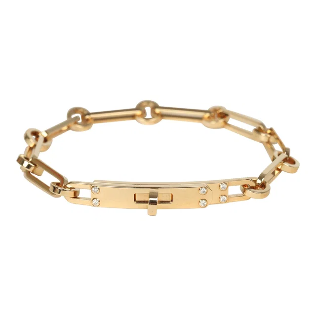 Hermès Kelly Chaine Bracelet SH 18K Yellow Gold, Diamonds in Yellow from Madison Avenue Couture