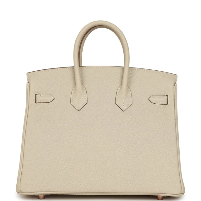 Hermès Birkin 25 Craie Togo Rose Gold Hardware in White Togo leather from Madison Avenue Couture, photo 2 of 2