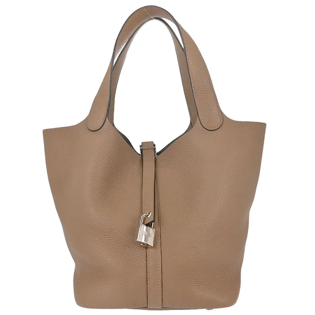 Hermès Beige de Weimar Taurillon Picotin Lock 22 MM Handbag in Beige Clemence leather from AMORE Vintage Tokyo