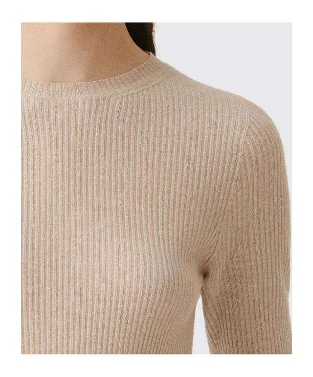 Fabiana Filippi Ribbed knit T-shirt in Virgin wool 75%,Silk 15%,Cashmere 10% Details: Unclosed (pullover) Description: This short-sleeved knit top features a simple crew neck…, photo 3 of 3 from SENSER