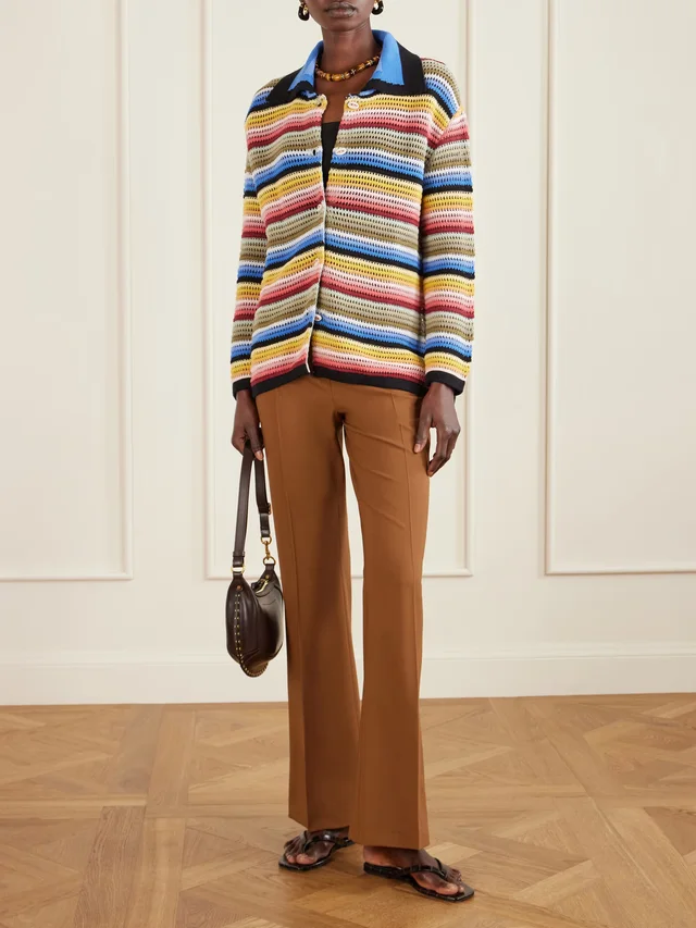 ALIX OF BOHEMIA Emery striped crocheted cotton cardigan, photo 2 of 2 from NET-A-PORTER (Canada)