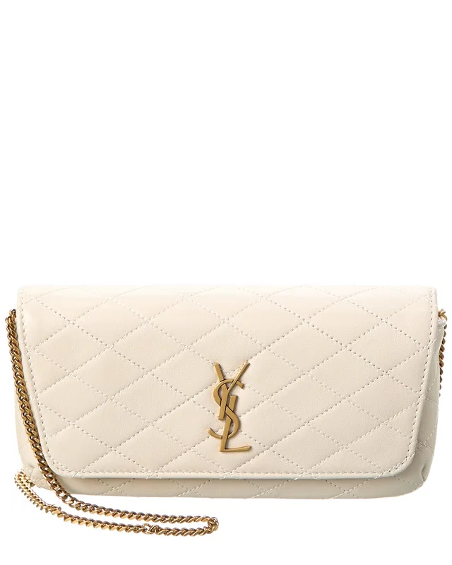 Saint Laurent Gaby Chain Quilted Leather Phone Holder, image 1 of 1 from Rue La La