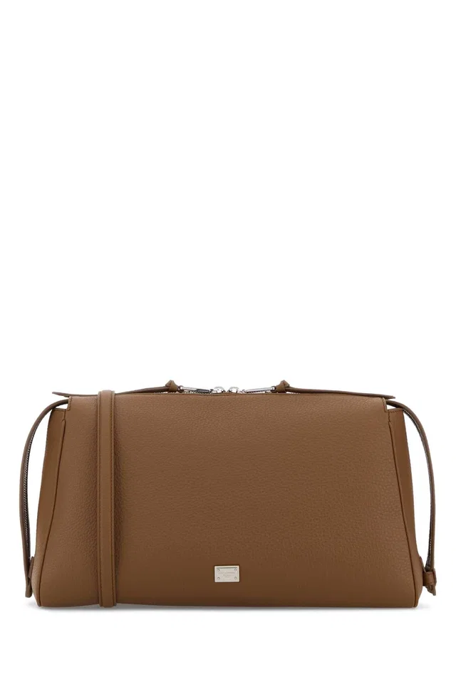 Dolce & Gabbana Vittoria Shoulder Bag — Brown in Brown Calfskin from HEWI