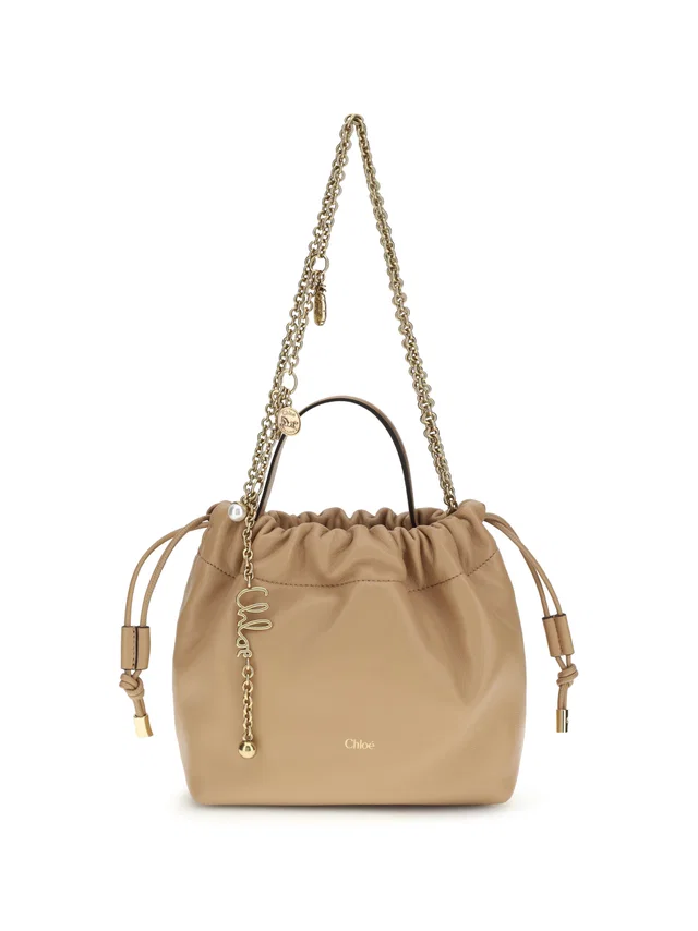 Chloé Icons Shoulder Bag — Beige Lamb Ovis Aries in Beige Lambskin from HEWI