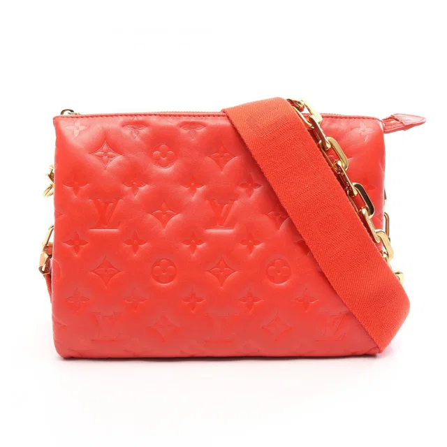 Louis Vuitton Shoulder Bag Coussin PM 2-Way Rouge Leather in Red Leather from The Reluxe