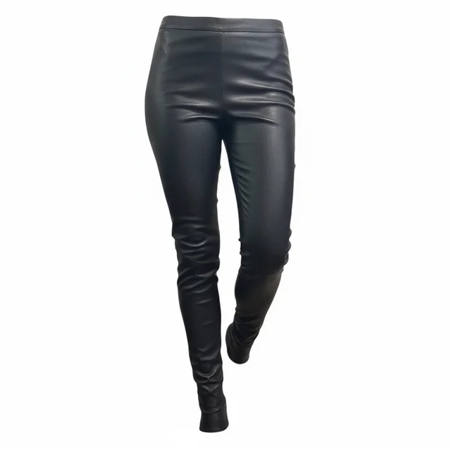The Row Vintage Leather Riding Legging Pants Size M Midnight Navy Side Vent in blue|gold Leather from Poshmark