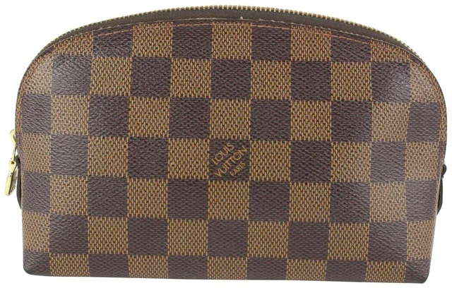 Louis Vuitton Damier Ebene Cosmetic Pouch Demi Ronde in Brown Canvas from Bagriculture