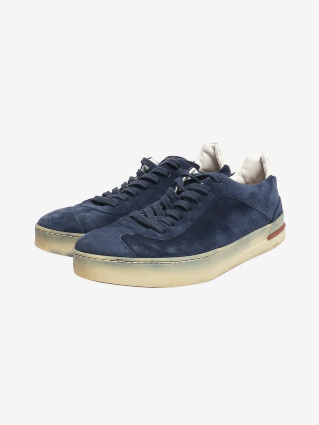 Loro Piana Navy suede trainers - size EU 39 in Navy Suede from Sign of the Times, photo 2 of 2