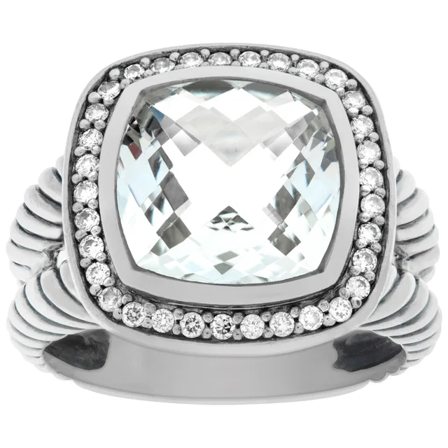 David Yurman Albion Prasiolite Ring in Silver Sterling Silver from Gray And Sons
