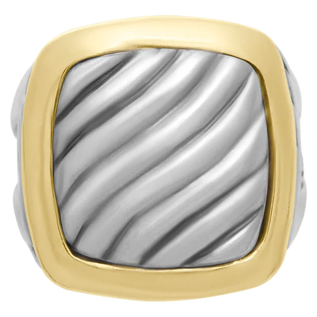 David Yurman ring in 18k & sterling silver in Silver Yellow Gold, Sterling Silver from Gray And Sons