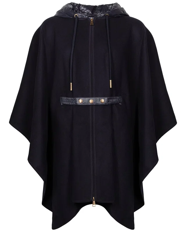 Moncler Padded Wool-Blend Cape, image 1 of 1 from Rue La La