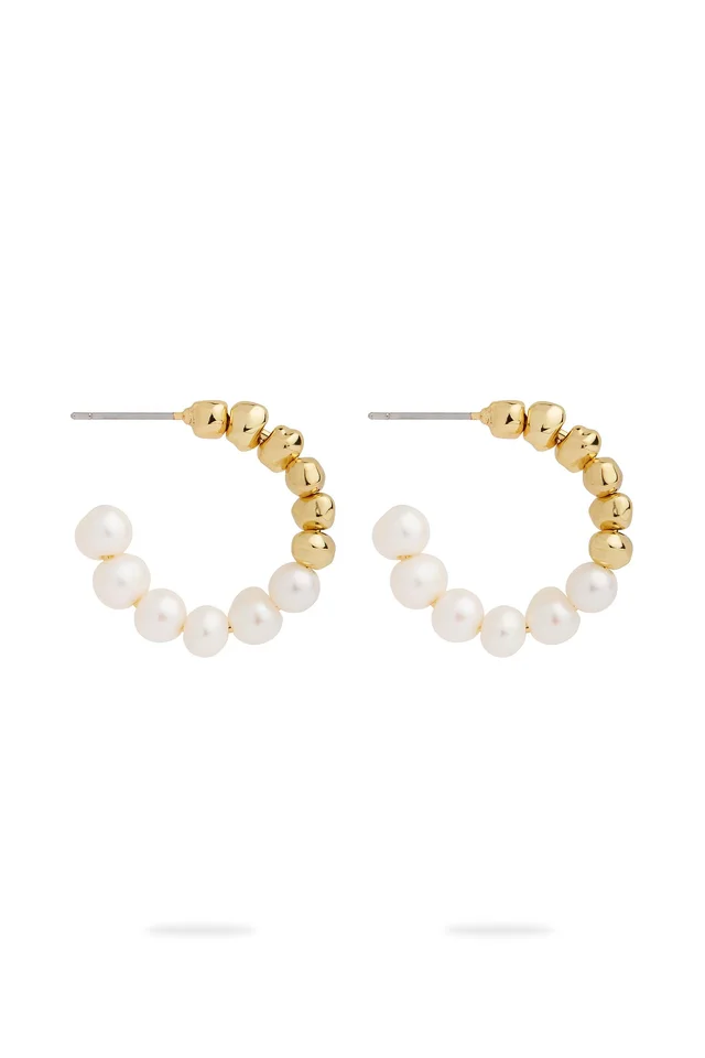 AJE Astral Pearl Hoop Stud in Metallic from Aje, photo 1 of 1