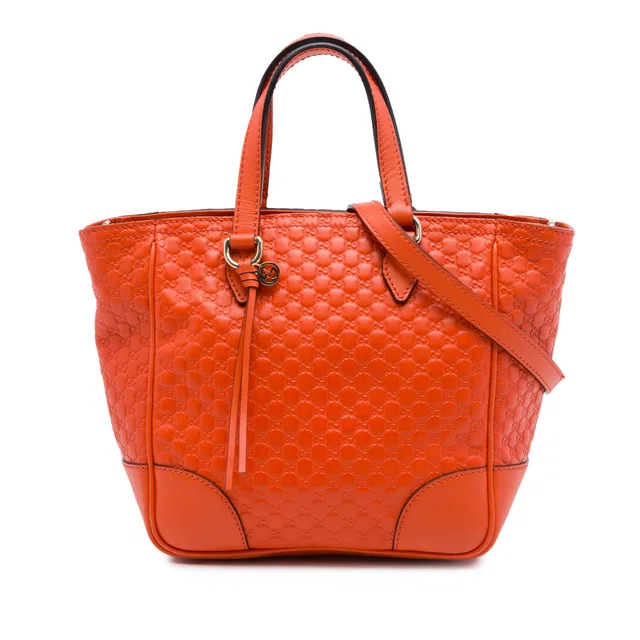 Orange Gucci Small Microguccissima Bree Satchel in Orange Leather from Designer Revival, photo 1 of 1