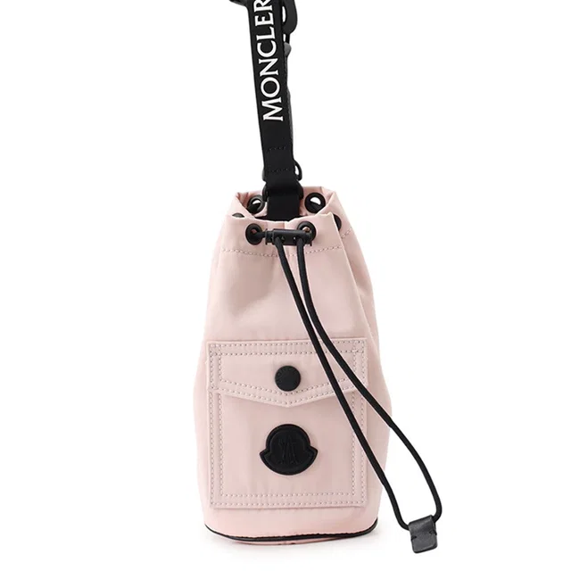Moncler 2WAY Drawstring BagBag Mini Pink/Black5L00008 Nylon in Pink Nylon from GALLERY RARE