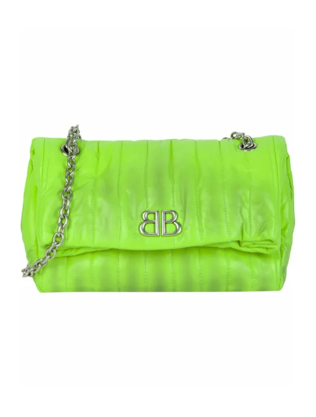 Balenciaga Monaco Shoulder Bag w/ Tags in green from The RealReal