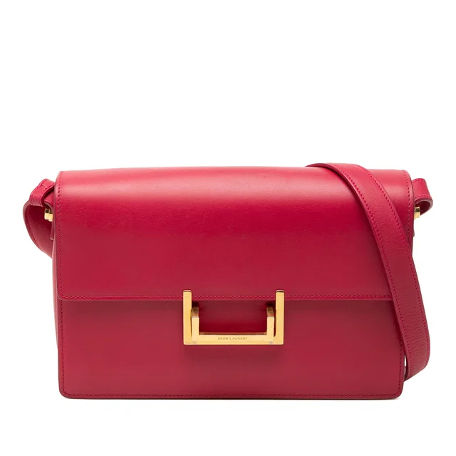 Pink Saint Laurent Medium Leather Lulu Crossbody in Pink Leather from Designer Revival