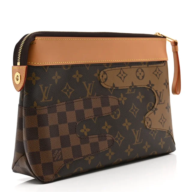 Louis Vuitton Reverse Monogram Drip Pochette Voyage Souple in Coated canvas from FASHIONPHILE, photo 3 of 8