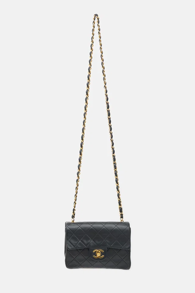 Chanel 1990s Leather Mini Classic Flap Bag in Leather from VSP Consignment