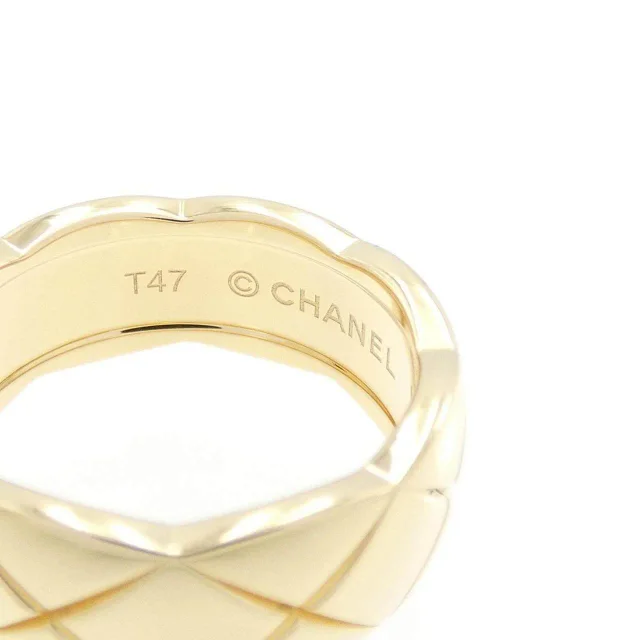 Chanel Coco Crush 750 Yellow Gold Diamond Ring Size 47 in Rose Gold 18K Yellow Gold (Au750) from LuxUness, photo 4 of 5