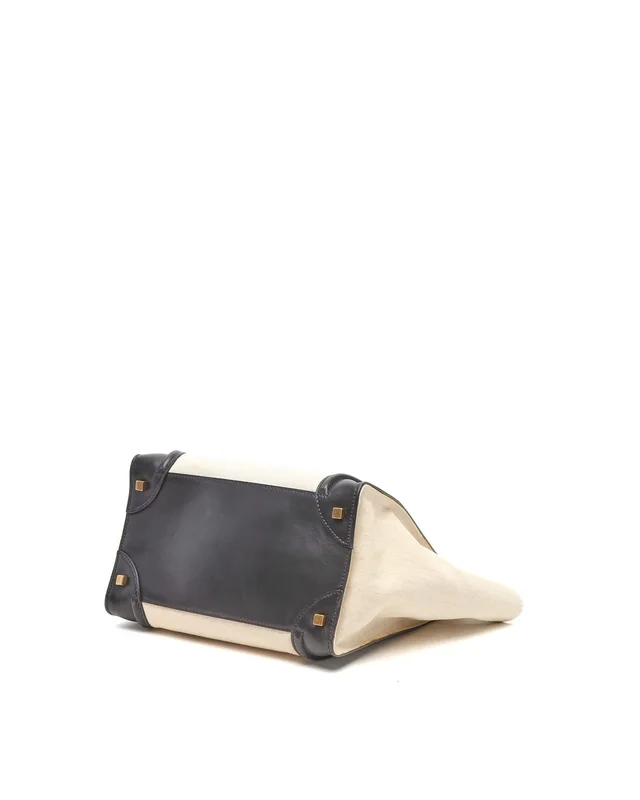 Celine Mini Luggage Canvas & Leather Bag in Canvas from A Retro Tale, photo 5 of 9