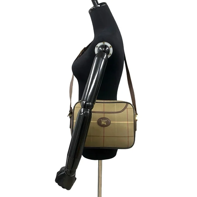 Burberry Leather Canvas Shoulder Bag in Bronze Canvas from LuxUness, photo 2 of 2