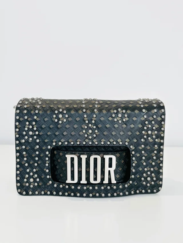Dior Leather Dio(r)evolution Studded Flap Bag in Leather from Edit Second Hand