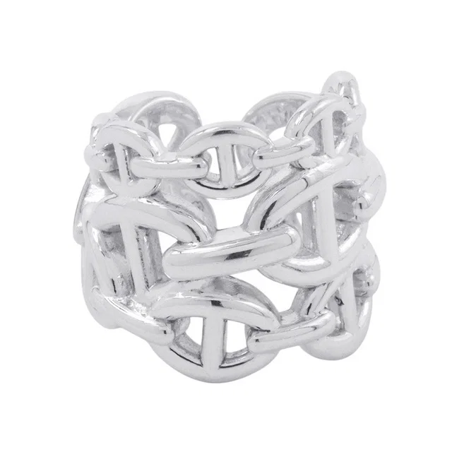 Hermès Chaine d'Ancre Anchene Ring Size GM/47/#7 SV925 from GALLERY RARE