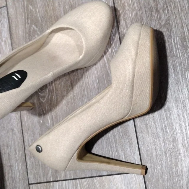 Diesel Tan Cotton Heels. Size 7.5 in neutral|brown from Poshmark