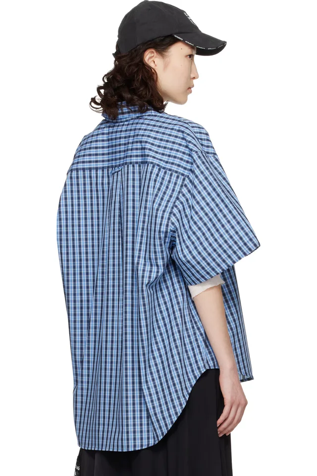 VETEMENTS Blue Short Sleeve Shirt, photo 3 of 3 from SSENSE