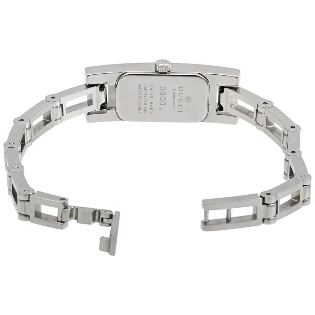 Gucci Rectangular Watch 3900L Quartz White Shell in White from VINTAGE QOO TOKYO, photo 6 of 8