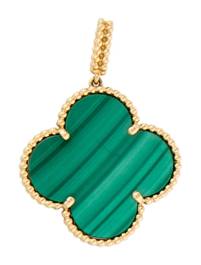 Van Cleef & Arpels Alhambra Malachite Pendant in multicolor from The RealReal