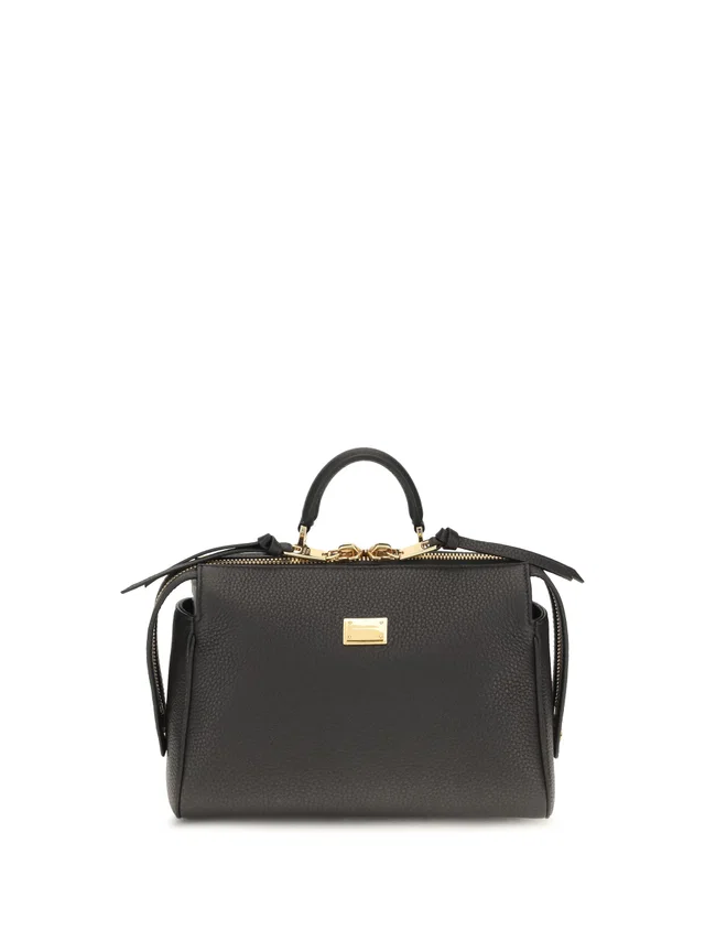 Dolce & Gabbana Calf Leather Top Handle Bag — Black Bos Taurus in Black Calfskin from HEWI