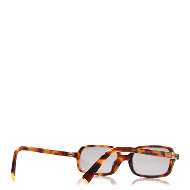 Miu Miu Acetate Rectangle Regard Sunglasses SMU11Z-F Camel Beige in Brown from FASHIONPHILE, photo 4 of 7