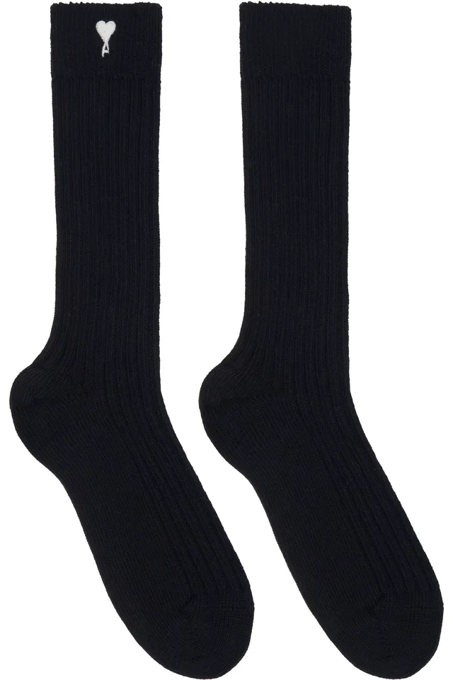 AMI Paris Three-Pack Multicolor Ami De Coeur Socks, photo 2 of 7 from SSENSE