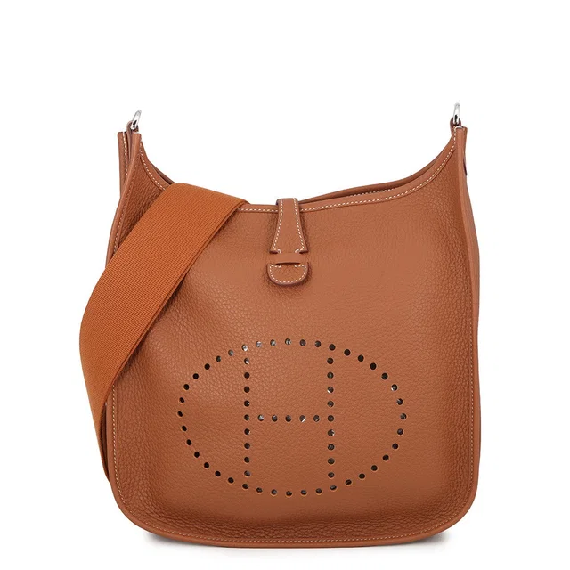 Hermès Evelyne3 Gold Taurillon Clemence Size PM in Gold Clemence leather from GALLERY RARE