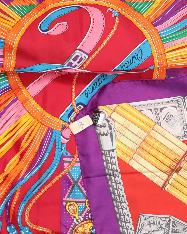 Hermès Ceintures et Liens Silk Scarf 140 in Silk from A Retro Tale, photo 3 of 4