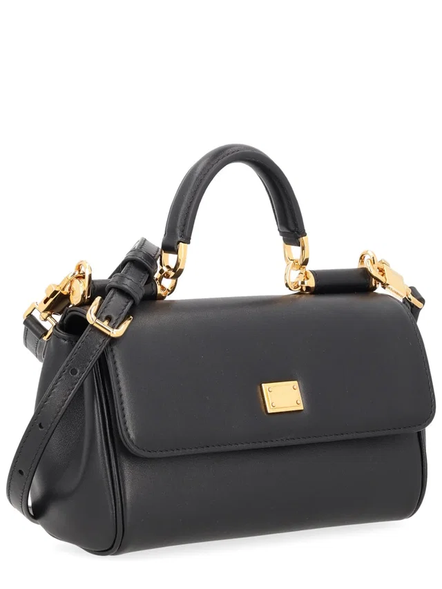 Dolce & Gabbana My Sicily Shoulder Bag — Black Leather in Black Leather from HEWI