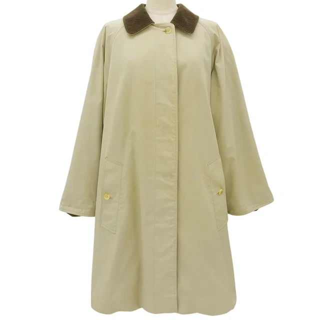 Burberry Nova Check Lined Trench Coat Beige in Beige Wool from VINTAGE QOO TOKYO