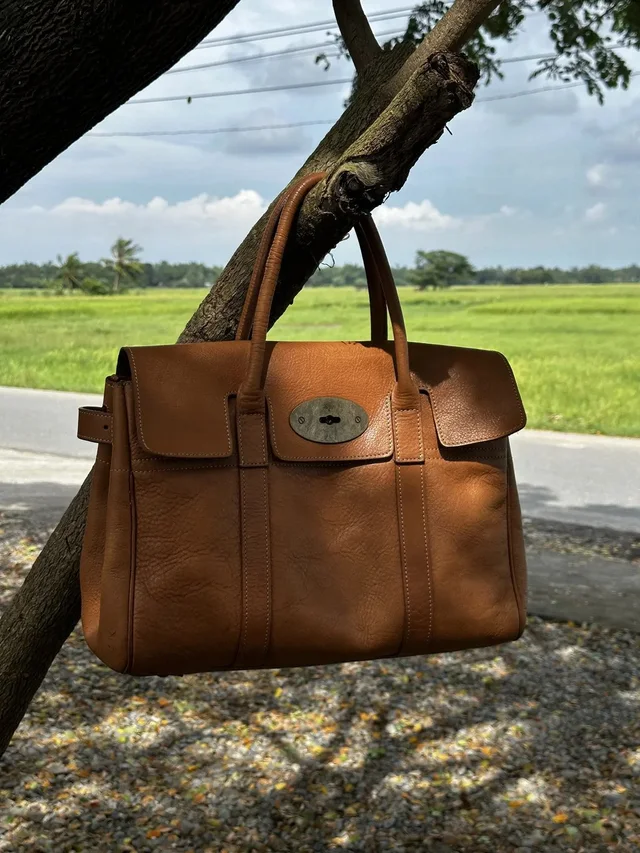 Mulberry Bayswater Oak Leather Tote Bag in orange Leather from Grailed