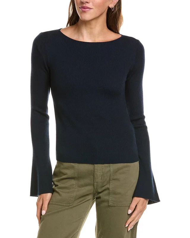 Madewell Elory Merino Wool & Silk-Blend Femme Sleeve Top, image 1 of 1 from Rue La La