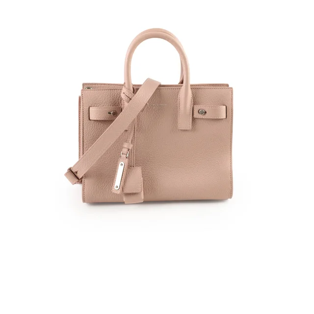 Saint Laurent Sac De Jour Nano Dusty Pink / Beige in Beige Leather from The Purse Affair