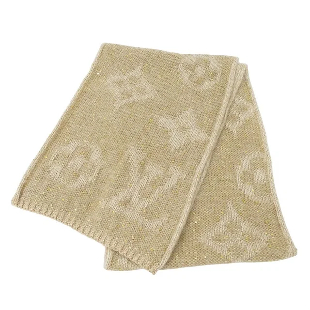 Louis Vuitton Scarf Shawl Mohair Echarpe Monogram Glitter from The Reluxe