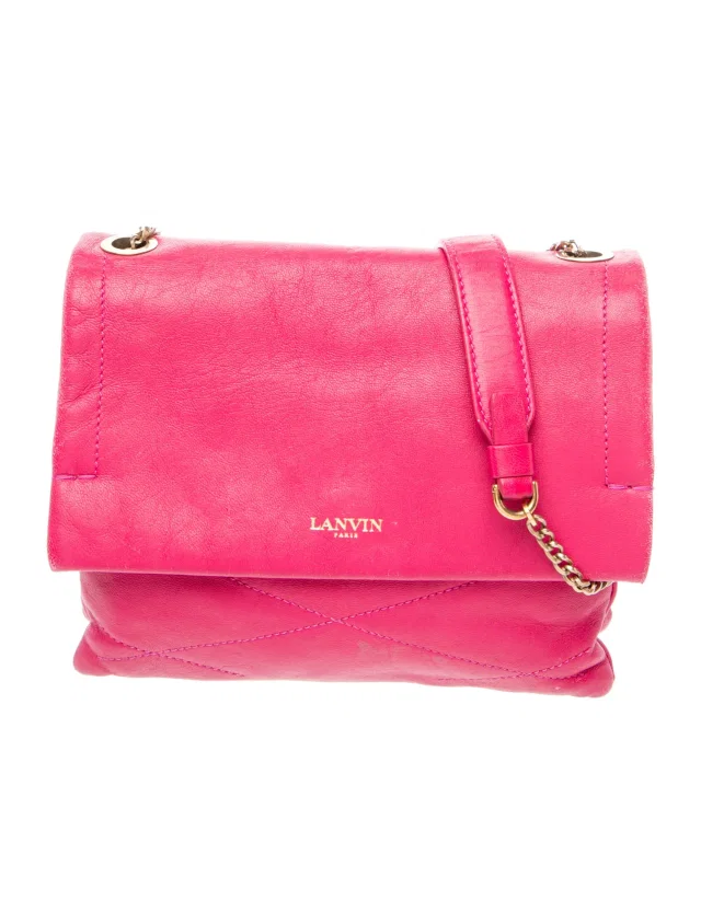 Lanvin Leather Top Handle Bag in pink Leather from The RealReal