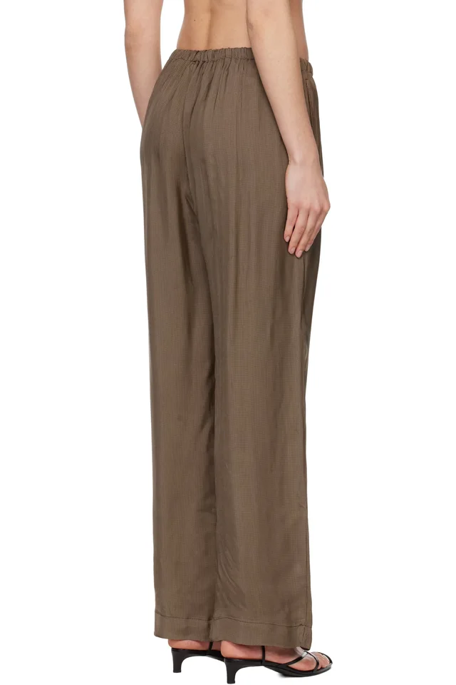 Róhe Brown Relaxed Fit Trousers, photo 3 of 4 from SSENSE