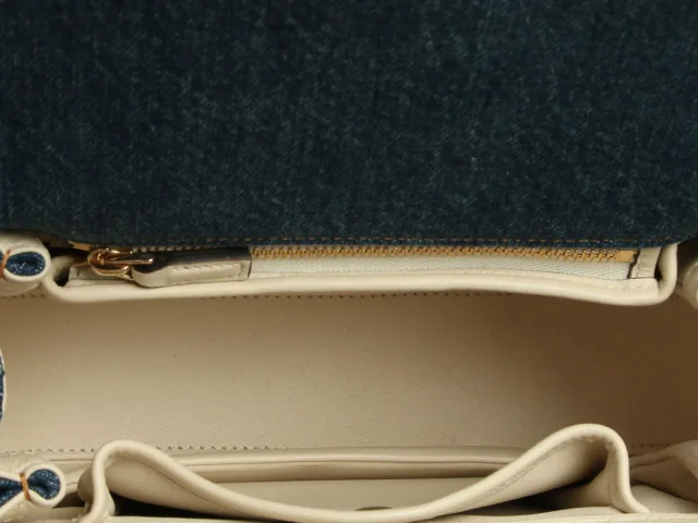 Gucci Small Denim Bamboo 1947 Top Handle Bag in Denim from Ann's Fabulous Finds, photo 8 of 9