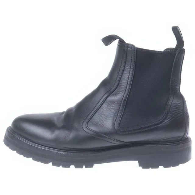 Celine Margaret Chelsea Side Gore Bib Lambskin Sole Ankle Boots Black Leather in Black Lambskin from The Reluxe