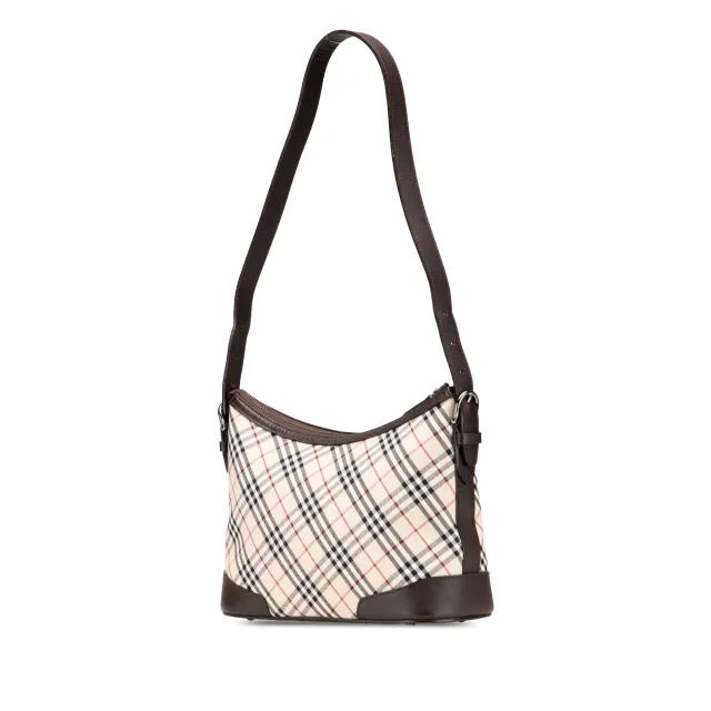 Beige Burberry Nova Check Canvas Shoulder Bag in Beige Canvas from Designer Revival, photo 2 of 13