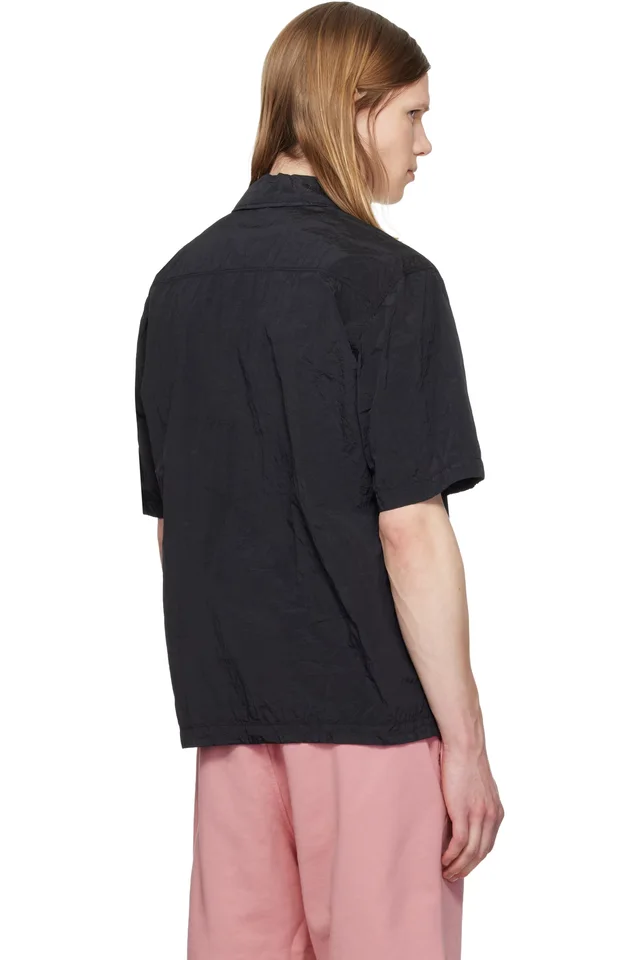 Stone Island Black 1200028 Nylon Metal ECONYL Shirt, photo 3 of 5 from SSENSE